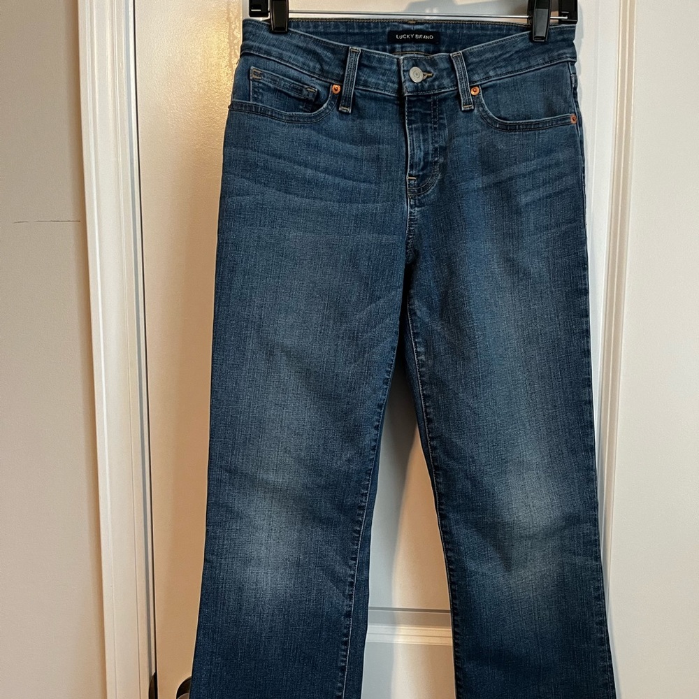 Lucky Brand Jeans Womens Blue Lolita Bootcut Fit Low Rise Dark Denim Tag 8/29